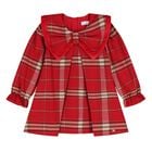Younger Girls Red Tartan Dress, 1, hi-res