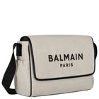 Beige Logo Baby Changing Bag, 1, hi-res