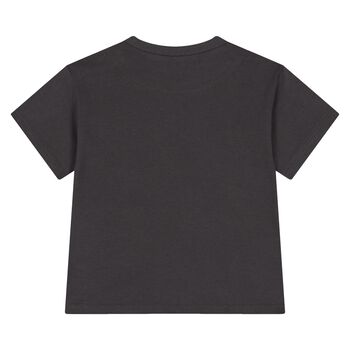 Younger Boys Grey Football T-Shirt