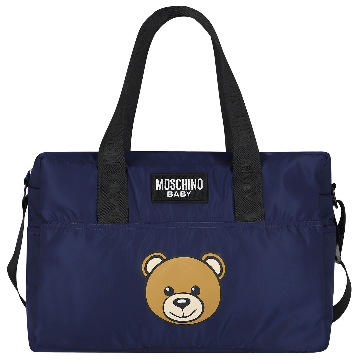 Navy Blue Teddy Bear Logo Baby Changing Bag, 1, hi-res image number null