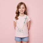 Younger Girls Pink Bag Logo T-Shirt, 1, hi-res
