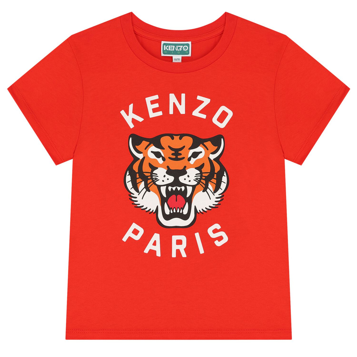 Girls Red Logo Tiger T-Shirt, 1, hi-res