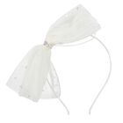 Girls Ivory Bow Headband, 2, hi-res
