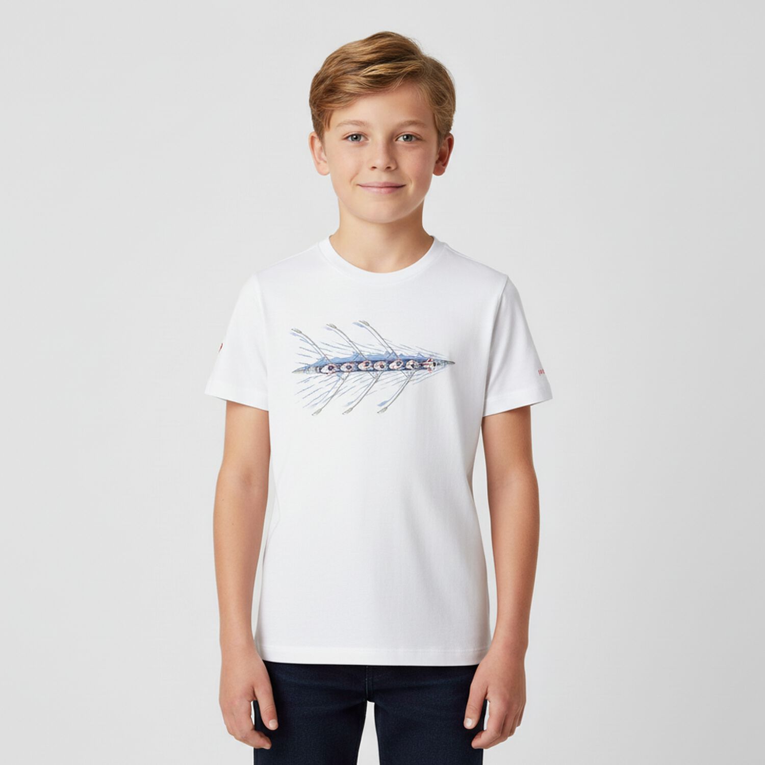 Boys White Logo T-Shirt, 1, hi-res