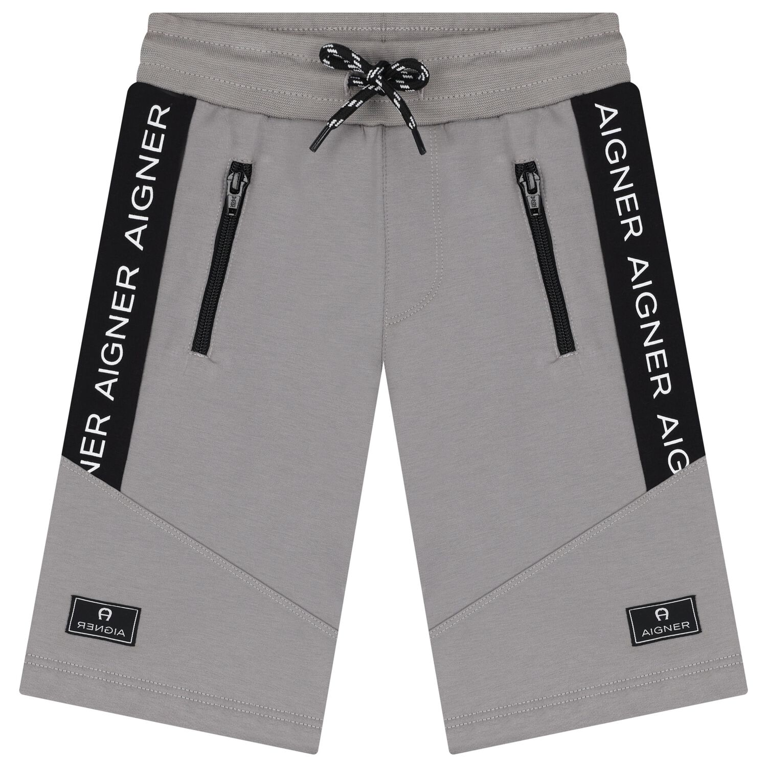 Boys Grey Logo Shorts, 2, hi-res