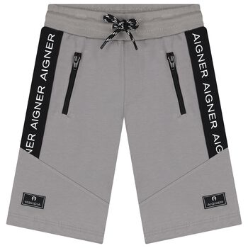 Boys Grey Logo Shorts