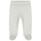 Ivory & Grey 2 Piece Babygrow Set, 1, hi-res