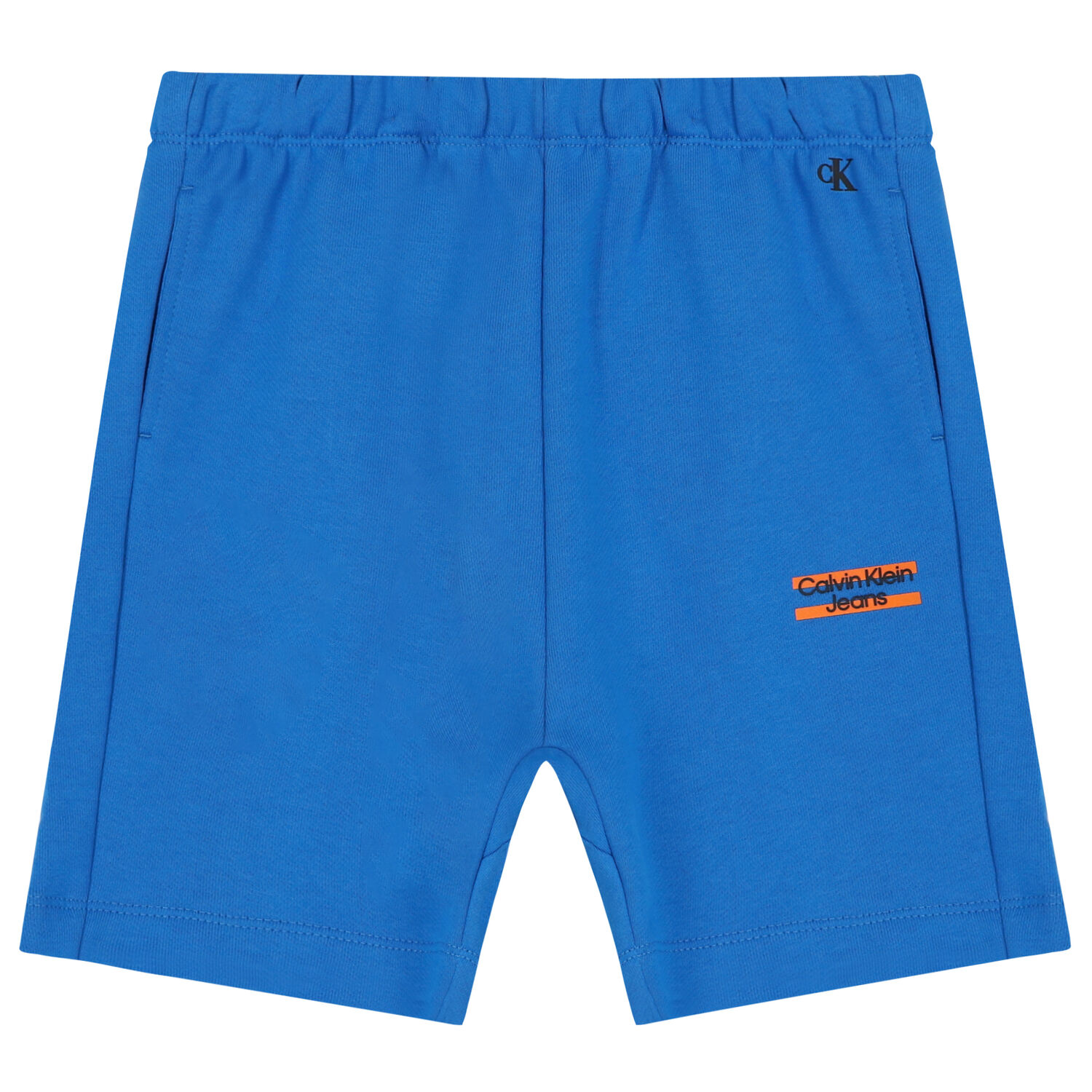 Boys Blue Logo Shorts, 1, hi-res