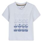 Younger Boys Blue Logo T-Shirt, 2, hi-res