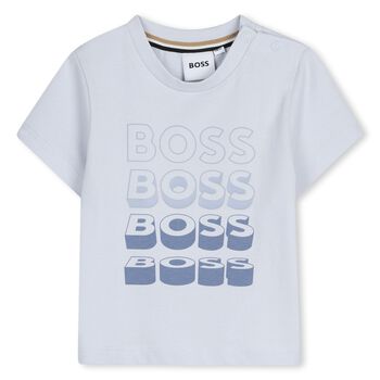 Younger Boys Blue Logo T-Shirt
