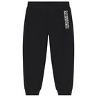 Boys Black Logo Joggers, 1, hi-res