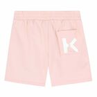 Girls Pink Logo Shorts, 1, hi-res
