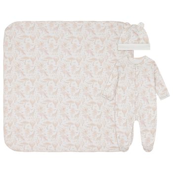 White & Beige Africa Babygrow Gift Set