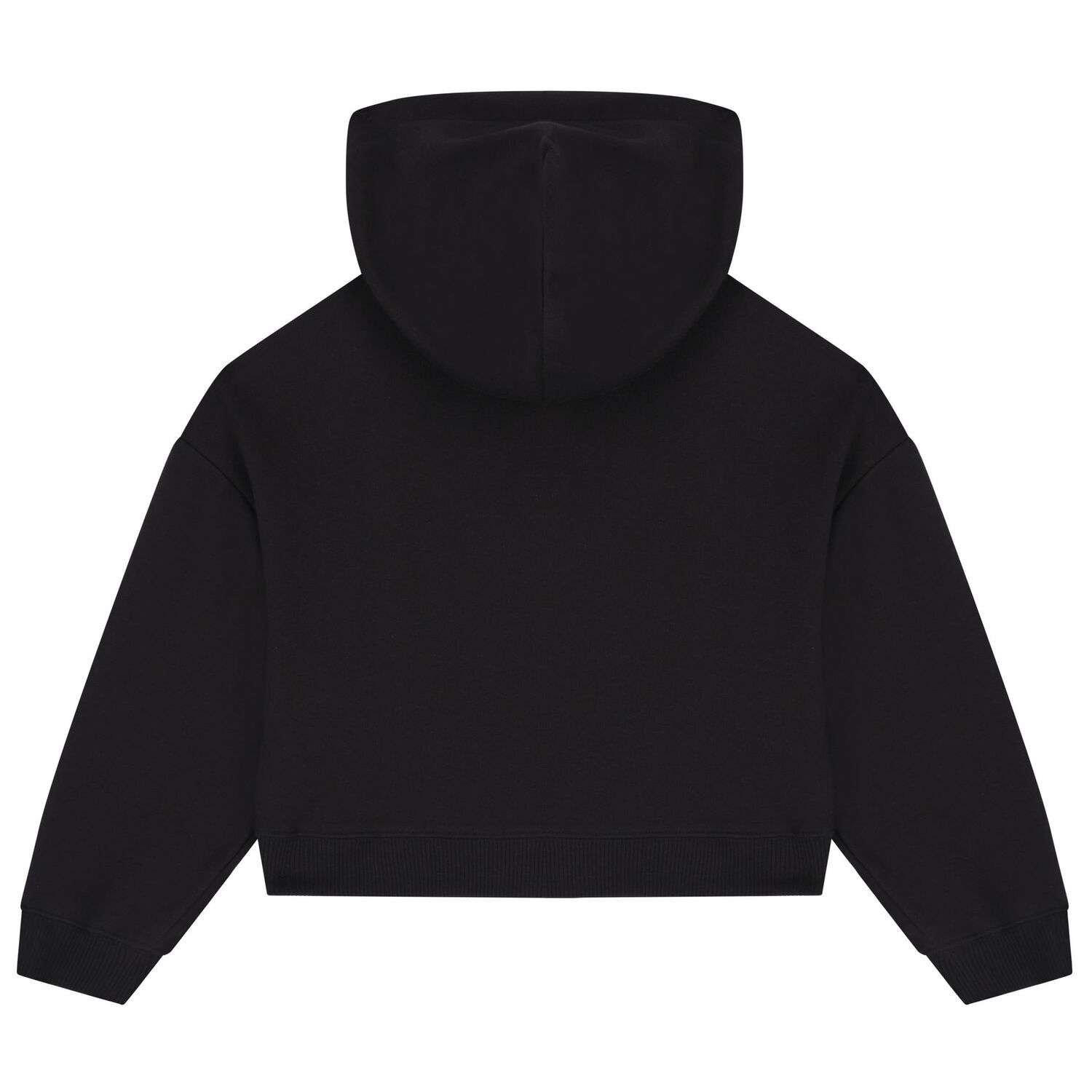Girls Black Logo Hooded Top, 1, hi-res image number null