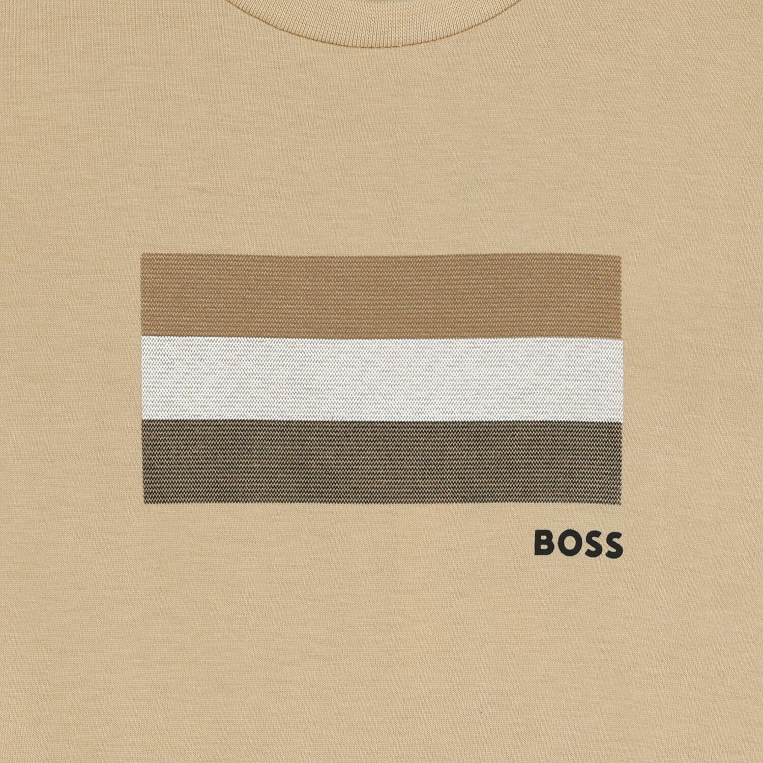 Boys Beige Logo T-Shirt, 2, hi-res