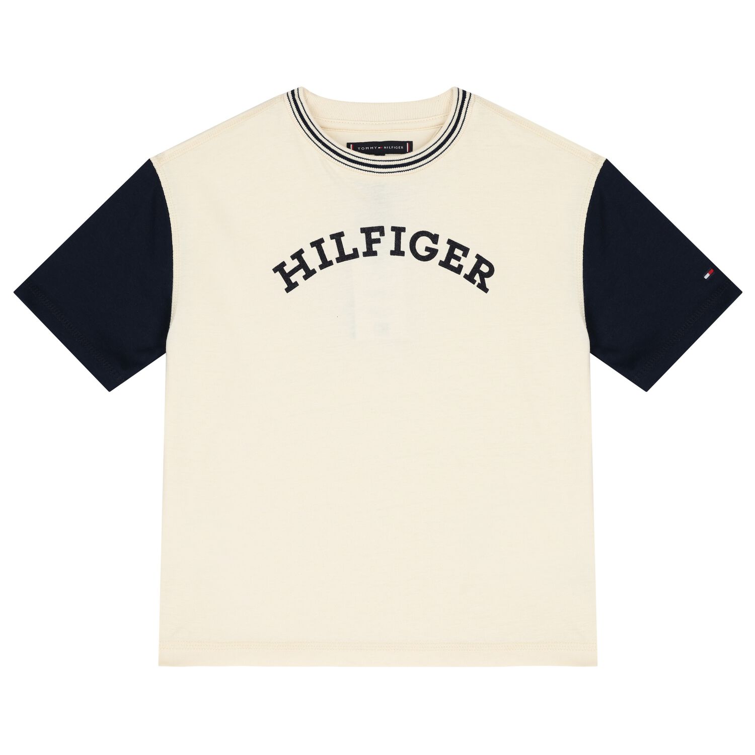 Boys Beige Logo T-Shirt, 1, hi-res