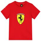 Boys Red Ferrari Logo T-Shirt, 2, hi-res