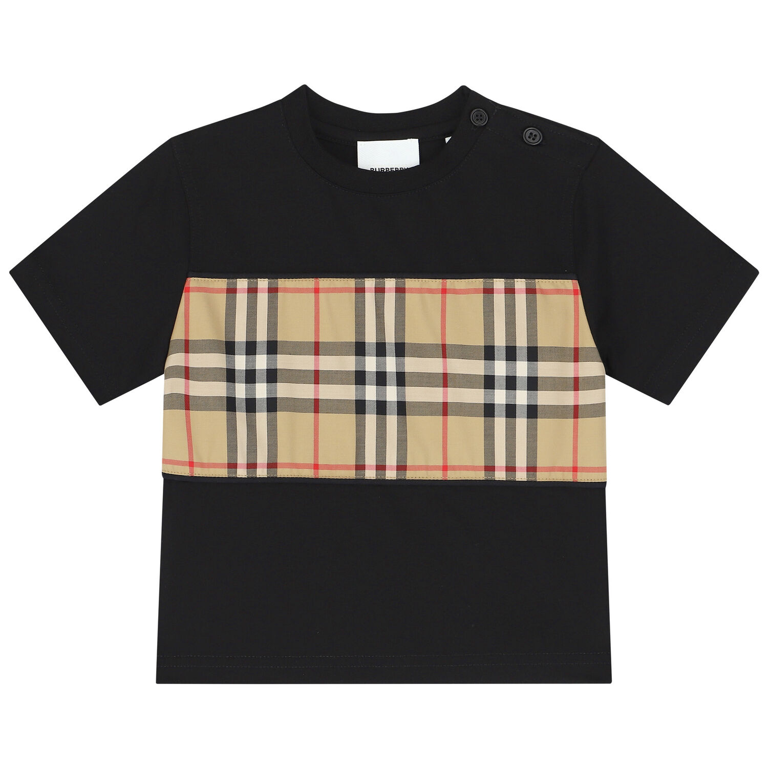 Black Check T-Shirt, 1, hi-res