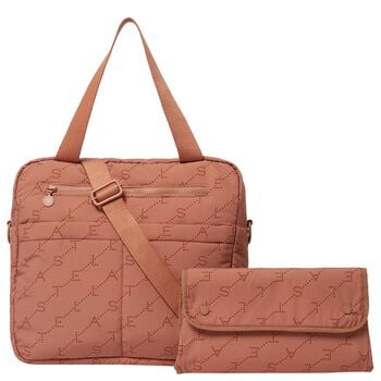 Beige Logo Baby Changing Bag