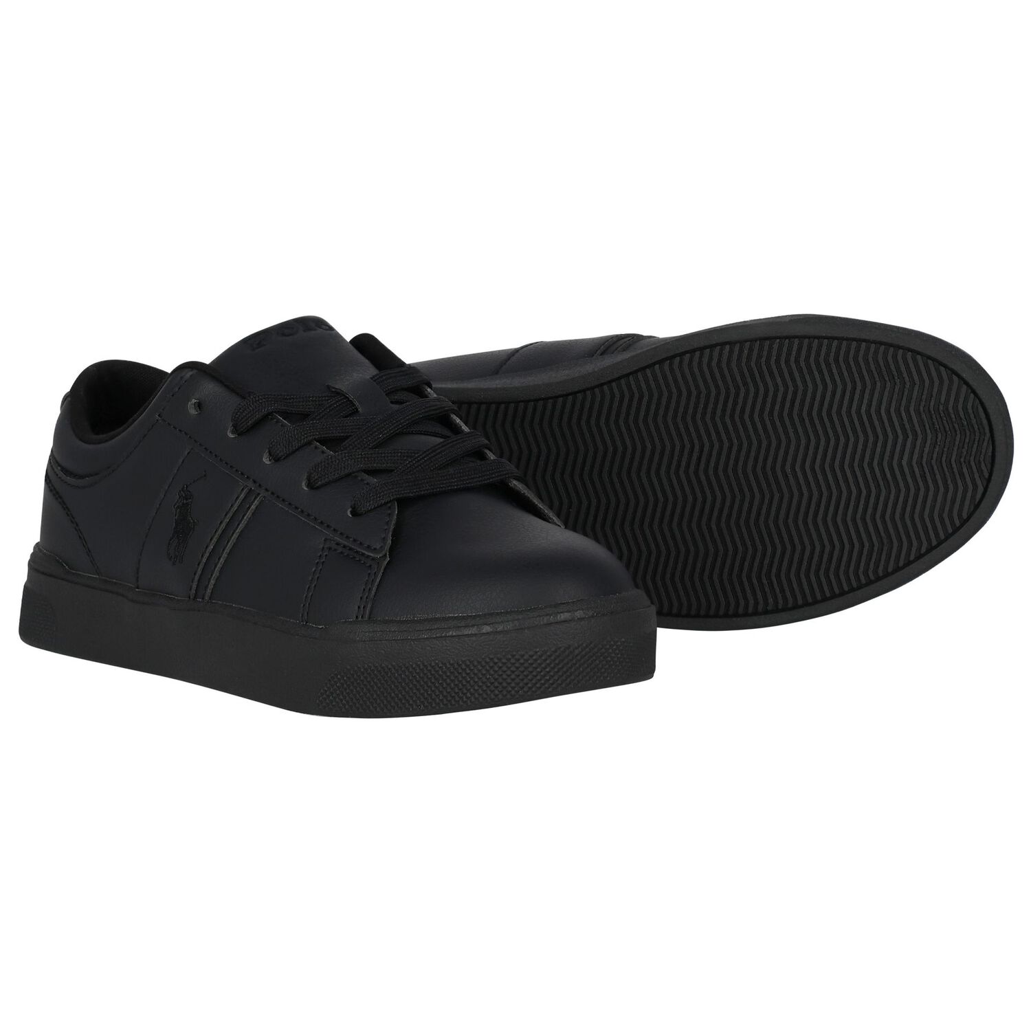 Boys Black Logo Trainers, 1, hi-res image number null