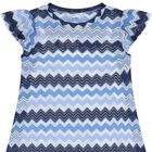 Girls Blue, Navy Blue & White Knitted Zigzag Dress, 3, hi-res