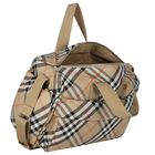 Beige Check Baby Changing Bag, 1, hi-res