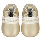 Baby Girls Gold Logo Pre Walker Shoes, 1, hi-res