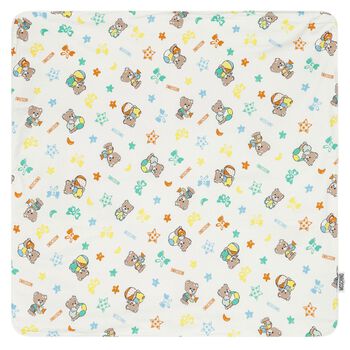 Ivory Teddy Bear Baby Blanket