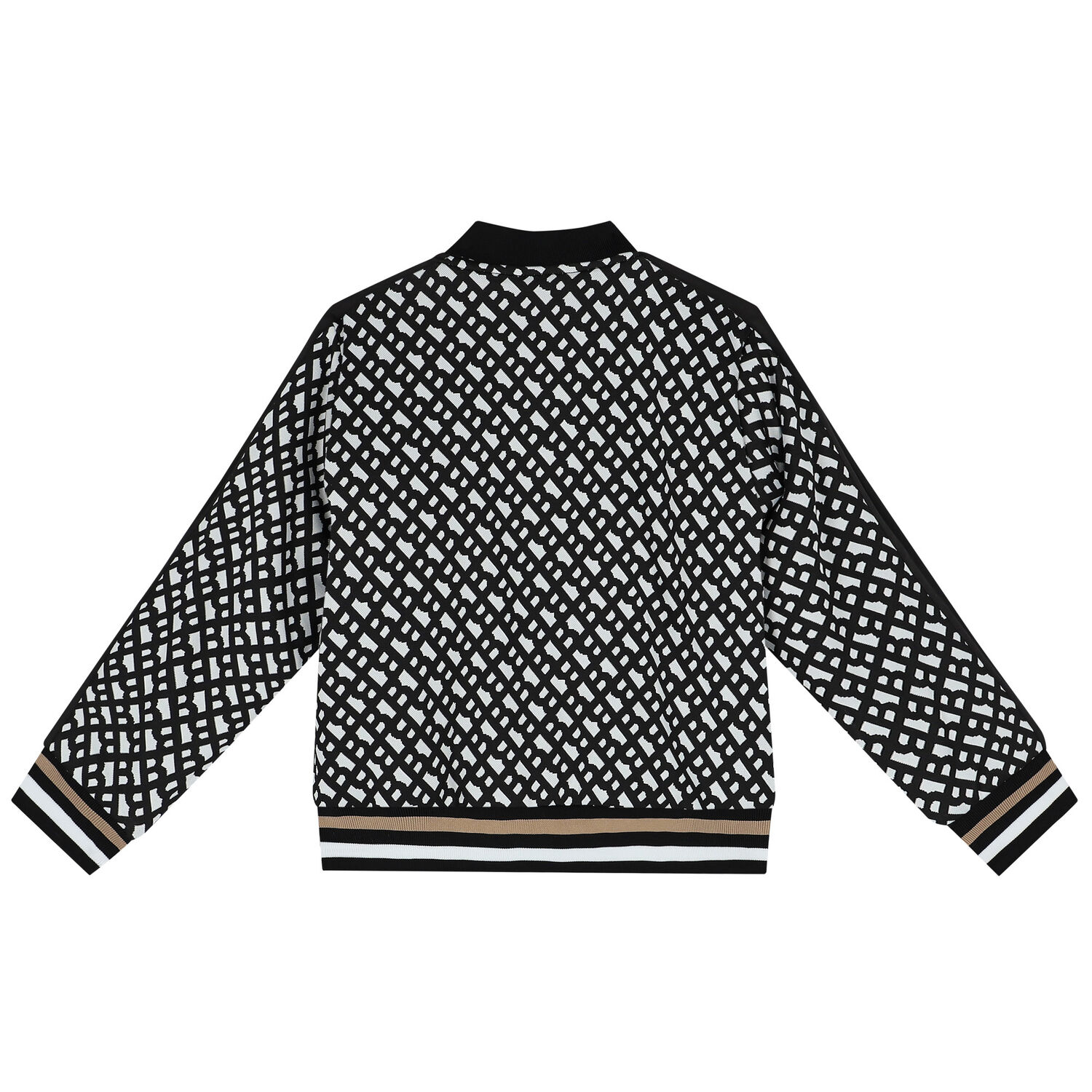 Boys Black & White Reversible Zip Up Top, 1, hi-res image number null