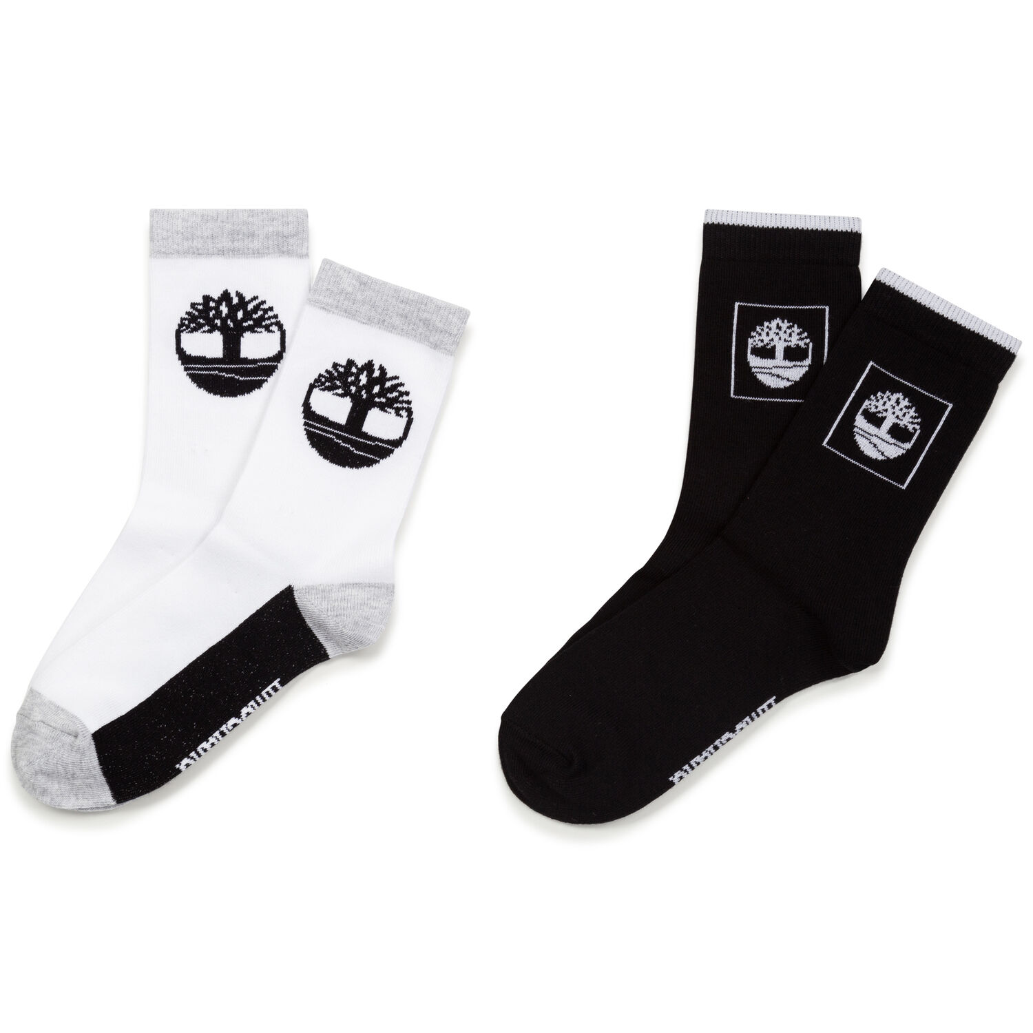 Boys White & Black Logo Socks, 1, hi-res image number null