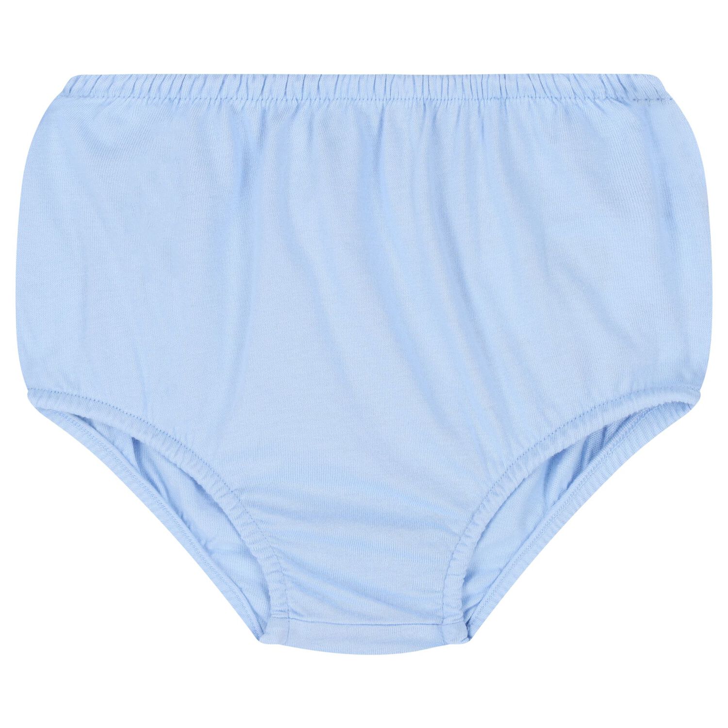 Baby Girls Blue Cotton Polo Bear Dress, 1, hi-res