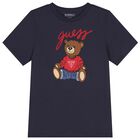 Navy Blue Teddy Bear Logo T-Shirt, 5, hi-res