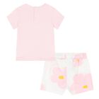 Younger Girls Pink Logo Shorts Set, 1, hi-res