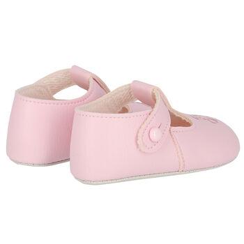 Baby Girls Pink Teddy Bear Pre Walker Shoes