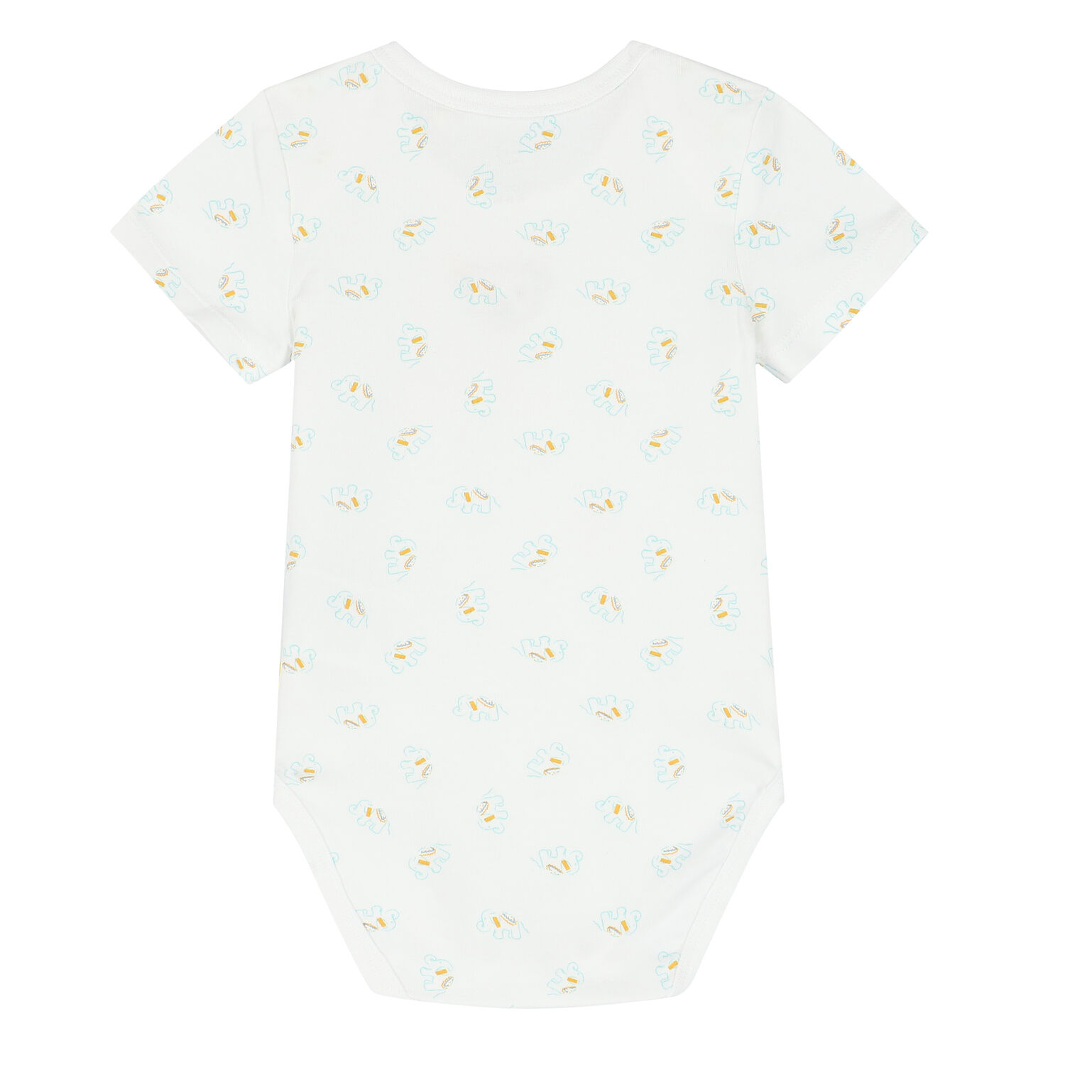 Baby Boys White Elephant & Teddy Bodysuit, 1, hi-res