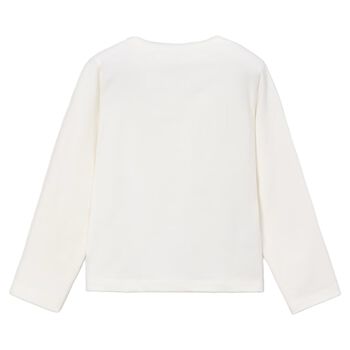 Girls Ivory Long Sleeve Top