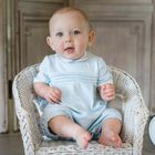Baby Boys Blue Romper, 1, hi-res