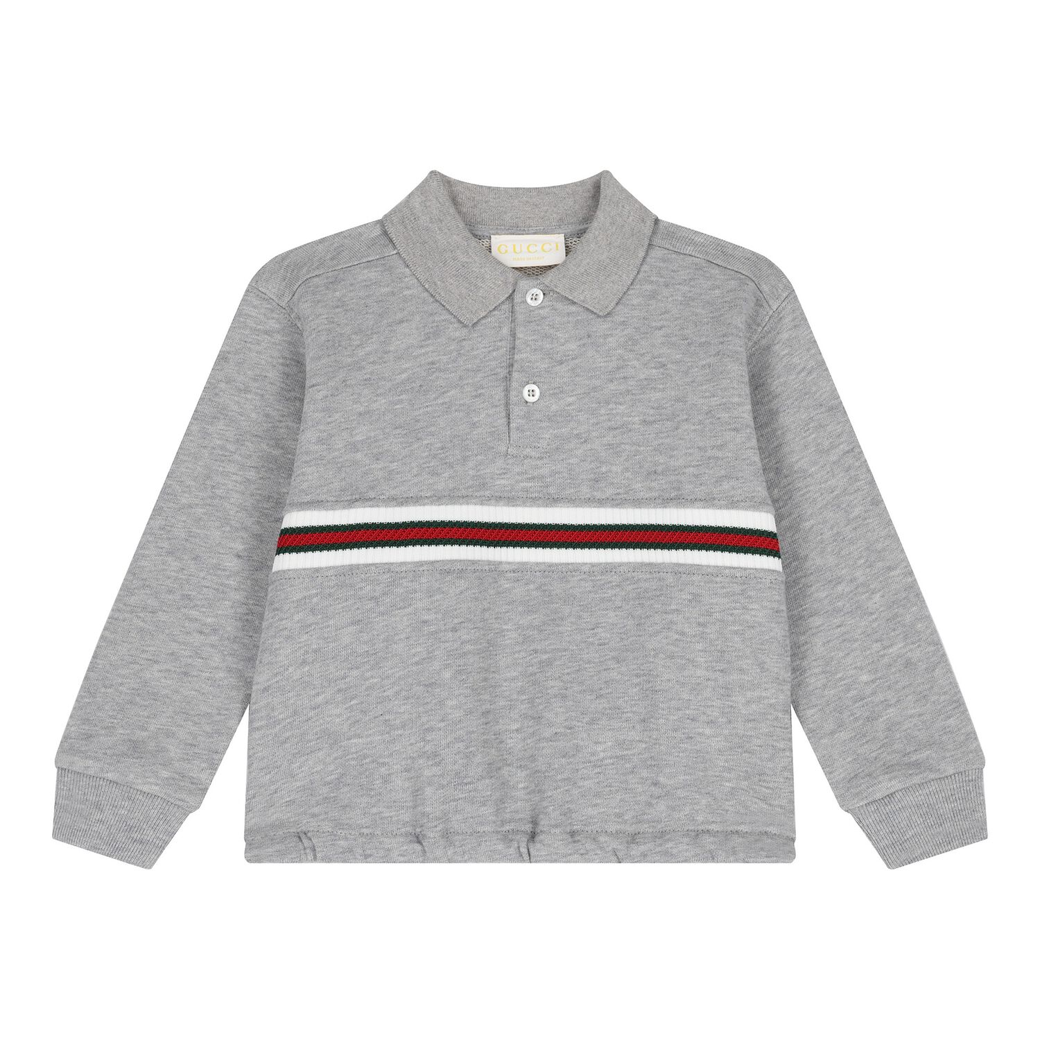 Baby Boys Grey Web Striped Sweatshirt , 1, hi-res