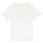 Boys White Logo T-Shirt, 2, hi-res