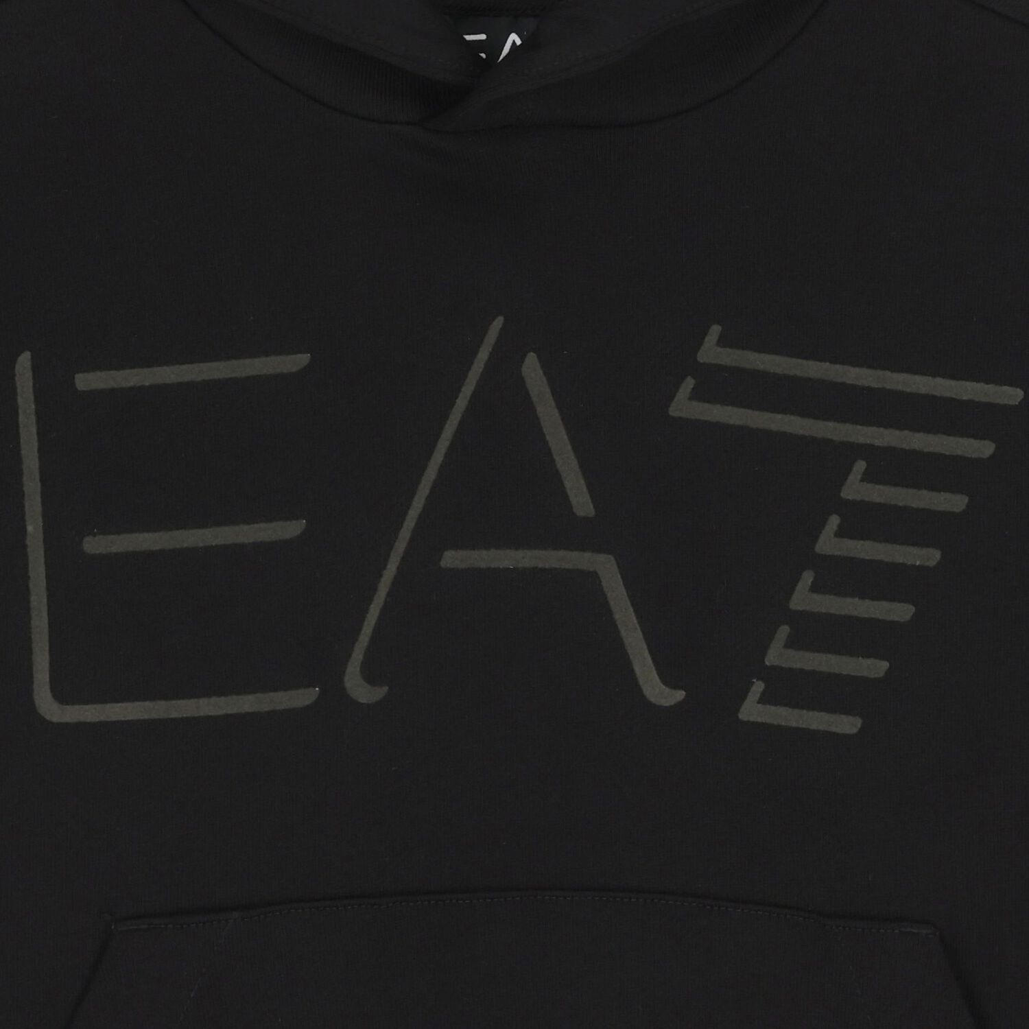 Boys Black Logo Hooded Top, 1, hi-res