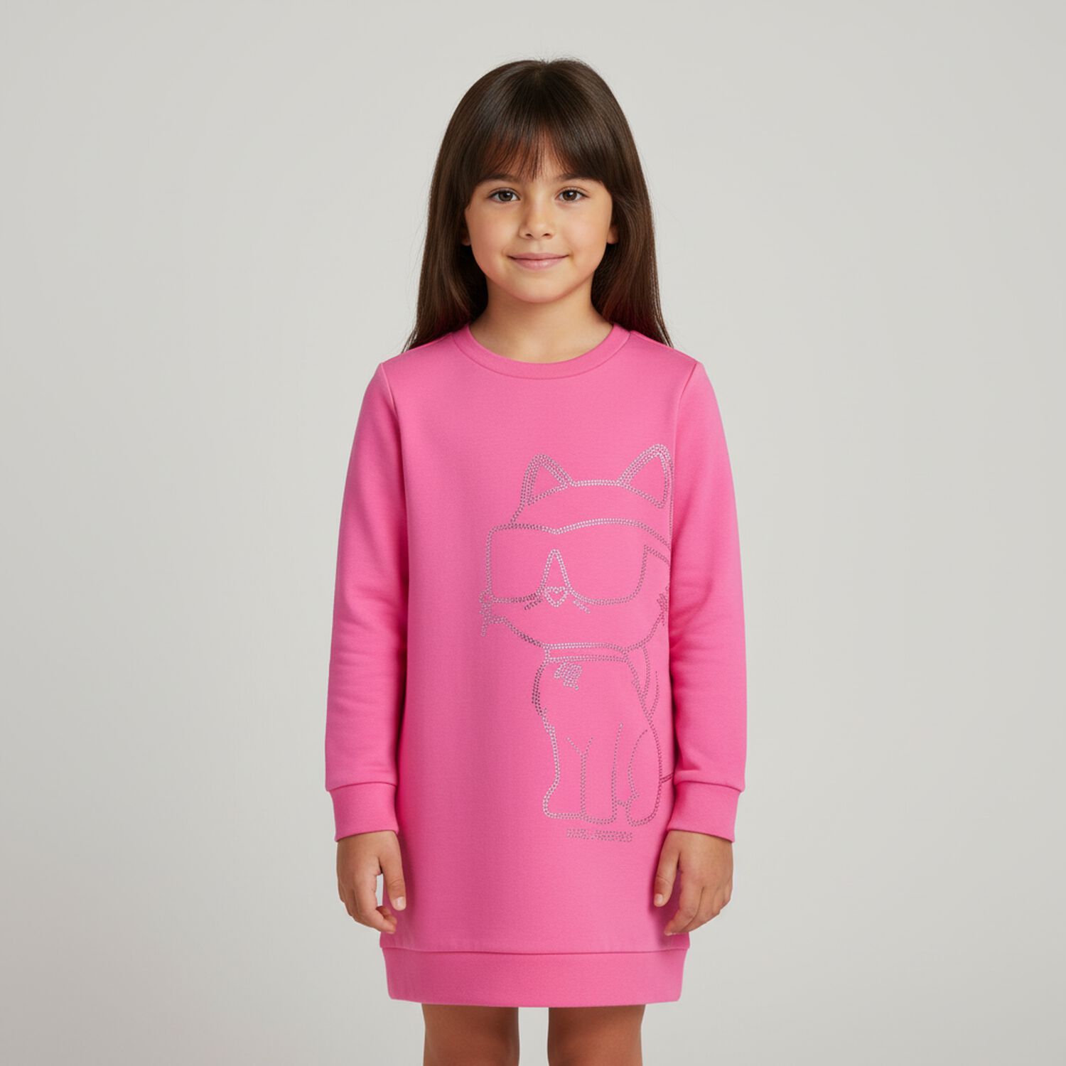 Girls Pink Choupette Dress, 1, hi-res