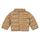 Younger Boys Beige Logo Padded Puffer Jacket, 1, hi-res