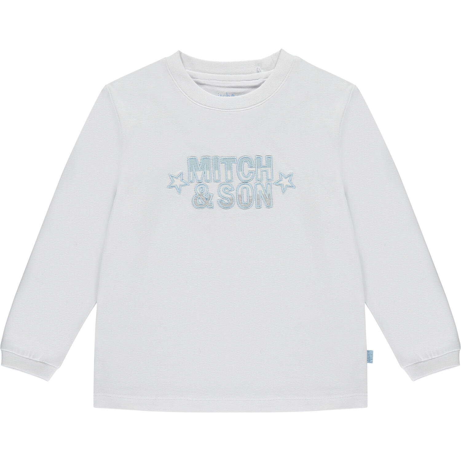 Boys White Logo Long Sleeve Top, 1, hi-res image number null