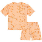 Girls Coral Logo Shorts Set, 2, hi-res