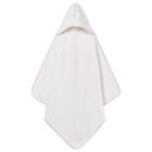 Baby Girls White & Pink Hooded Towel, 2, hi-res