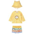 Baby Boys Yellow Swim Shorts Set, 1, hi-res