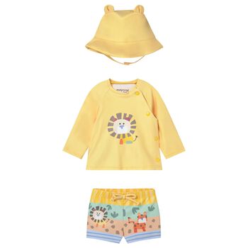 Baby Boys Yellow Swim Shorts Set