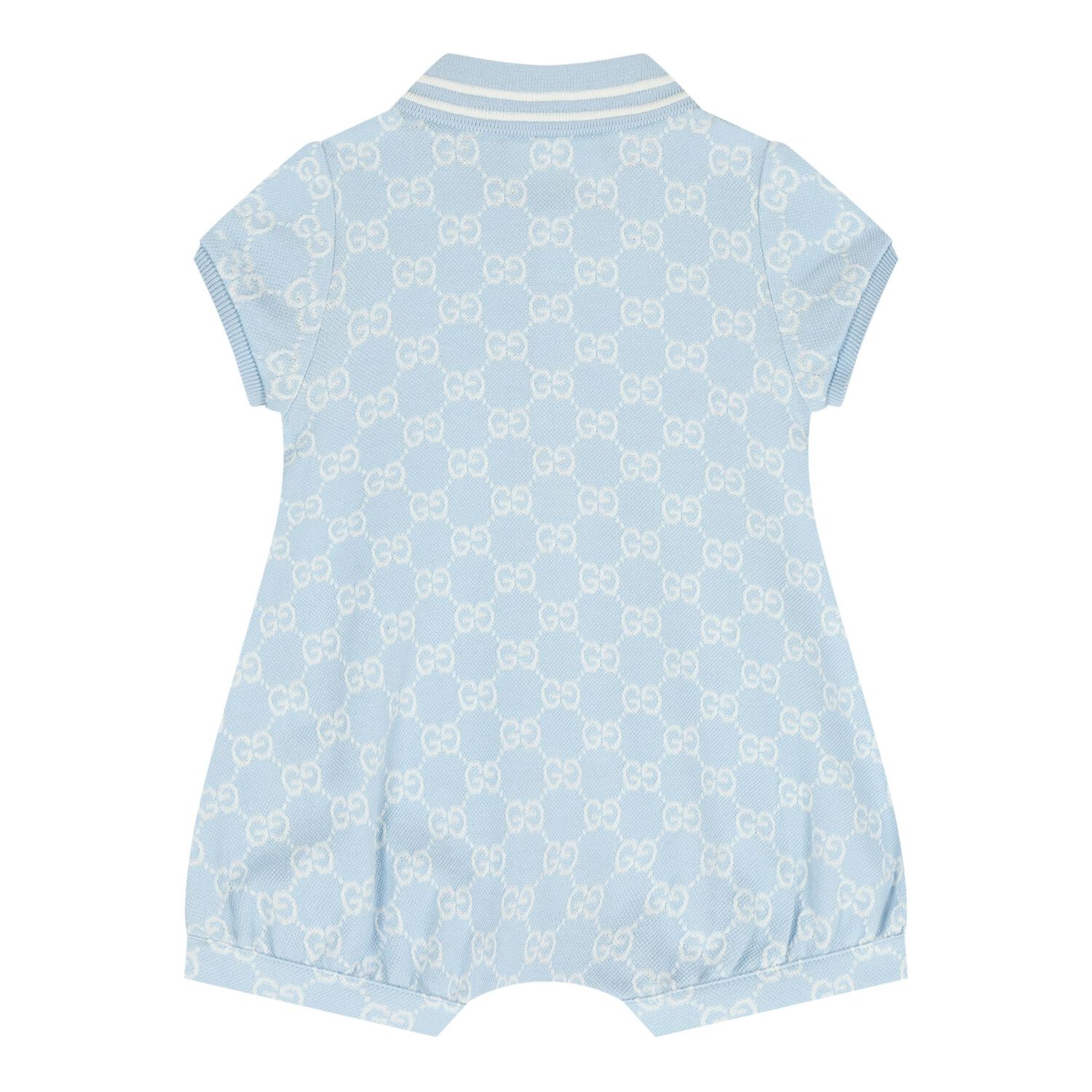 Baby Boys Blue GG Logo Romper Gift Set, 1, hi-res