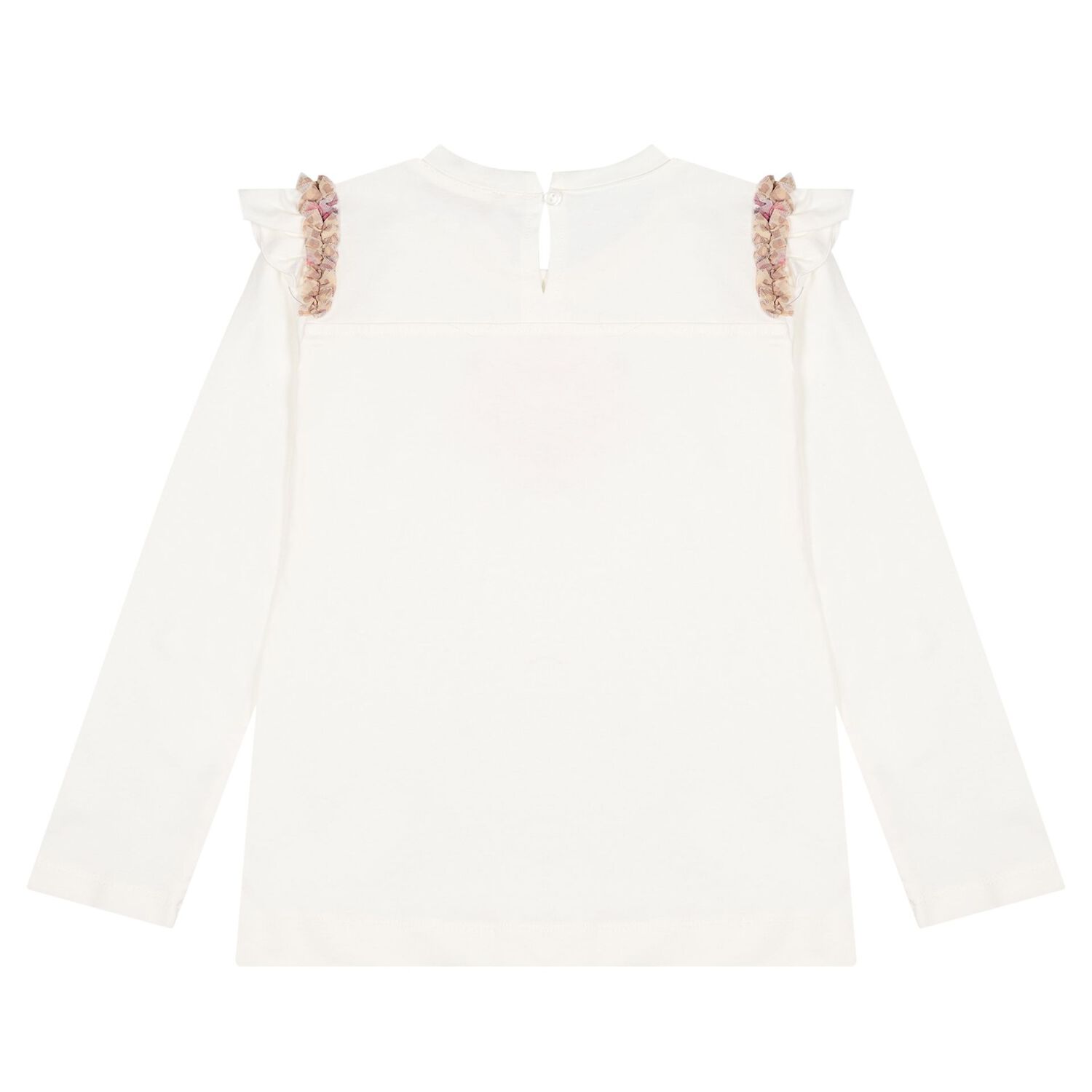 Girls Ivory & Pink Rose Skirt Set, 1, hi-res