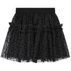 Girls White & Black Tulle Skirt Set, 1, hi-res
